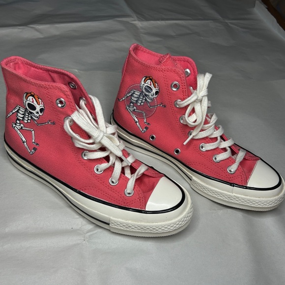 Converse Chuck 70 High ‘Dia de los muertos” pink color way - Picture 2 of 7